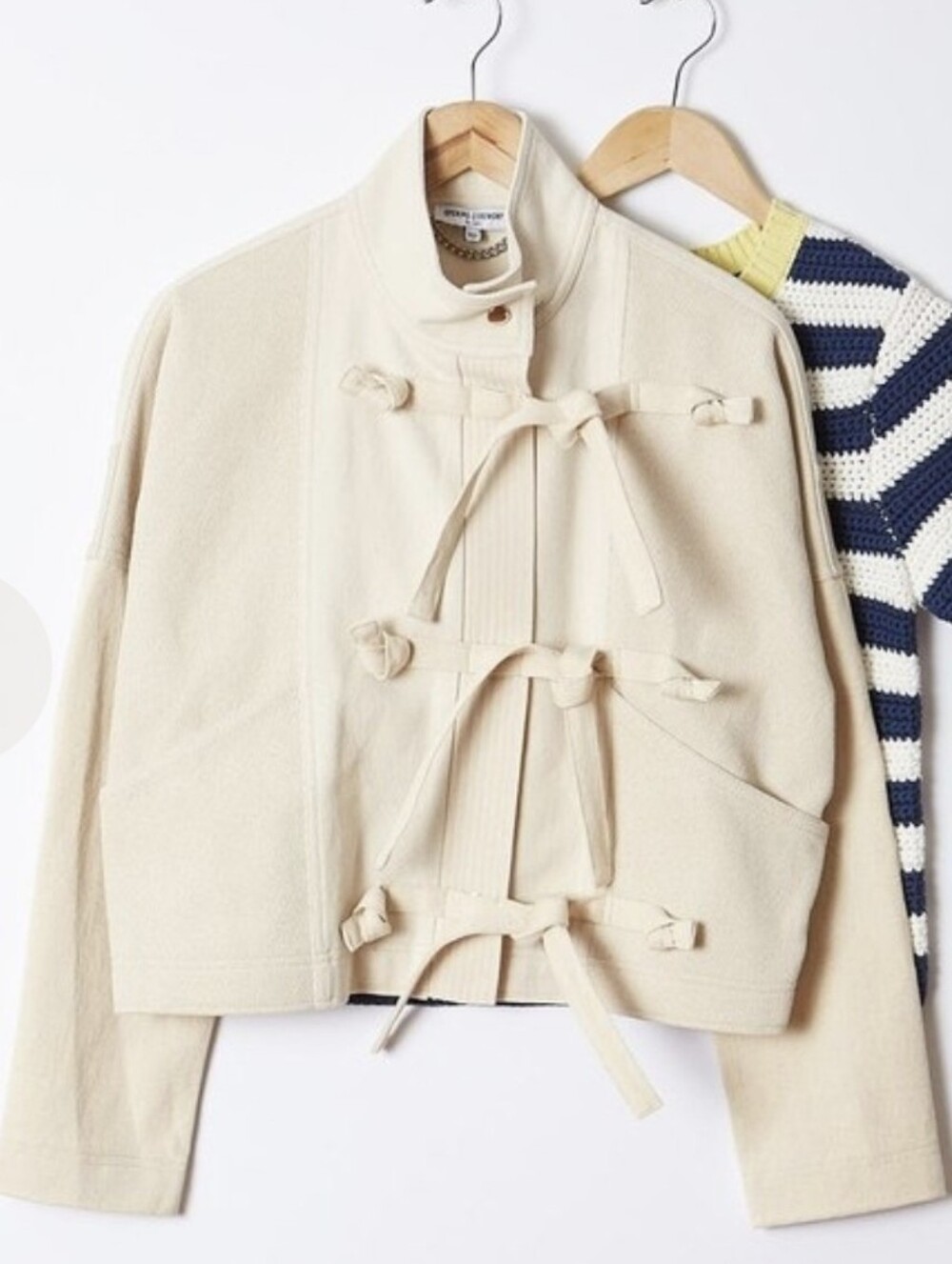 Opening Ceremony The Knot Biker Jacket, XS/S, Cream - Picture 2 of 13